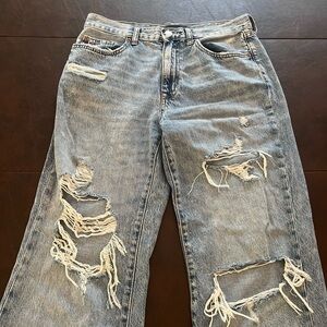 Aeropostale Distressed Blue Flare Jeans